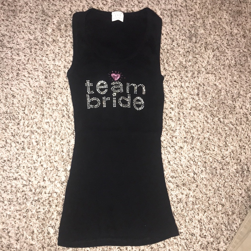 Black team bride tank top